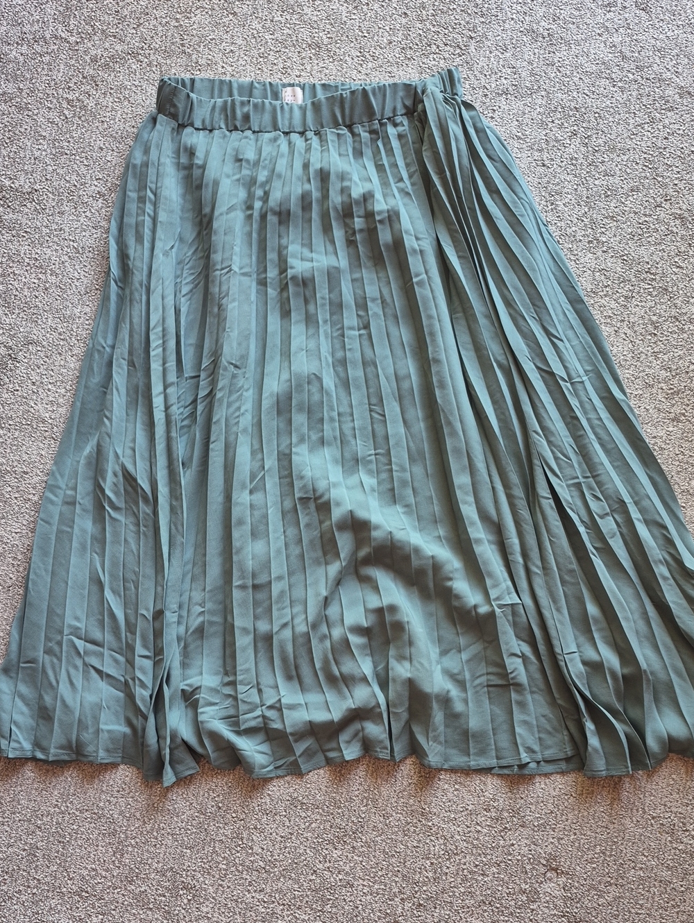 a new day Pleated Midi Skirt in Teal Green